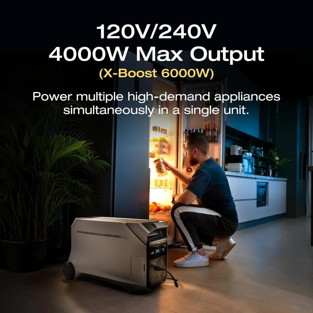 4096Wh Portable Power Station 4000W Home Backup Power