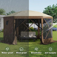 12x12 Pop Up Gazebo Screen Tent Outdoor Shelter