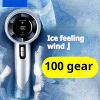 5200mAh Handheld Cooling Fan – USB Rechargeable Fan with LED Display & Cooling Plate