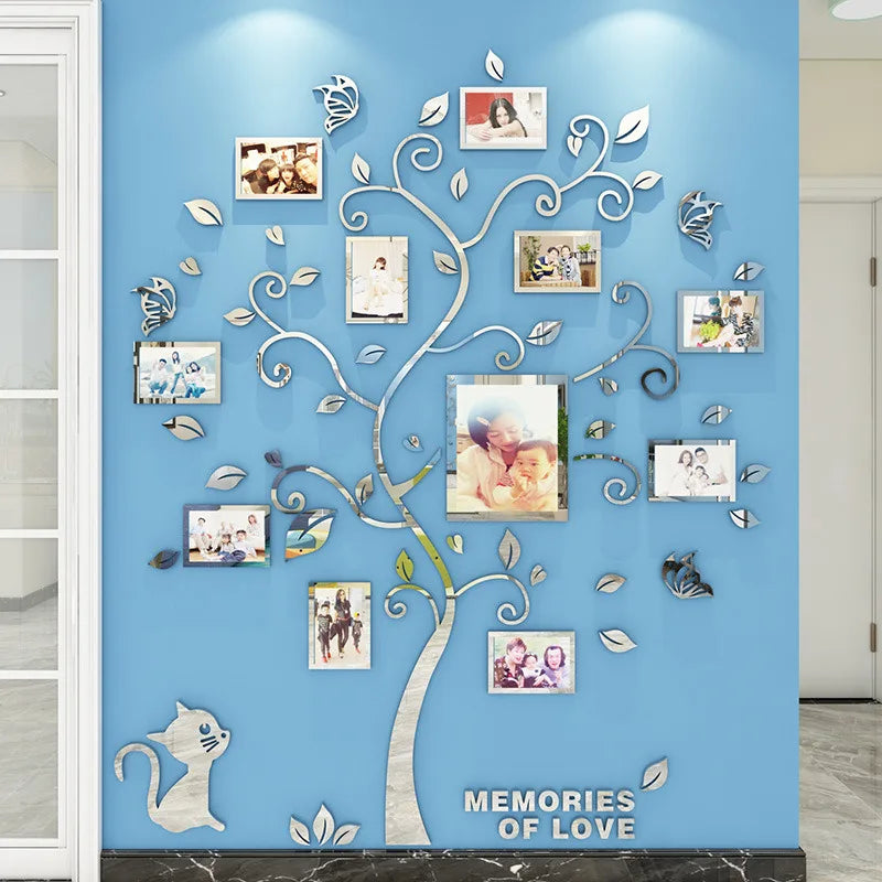 3D Acrylic Family Photo Tree Wall Stickers