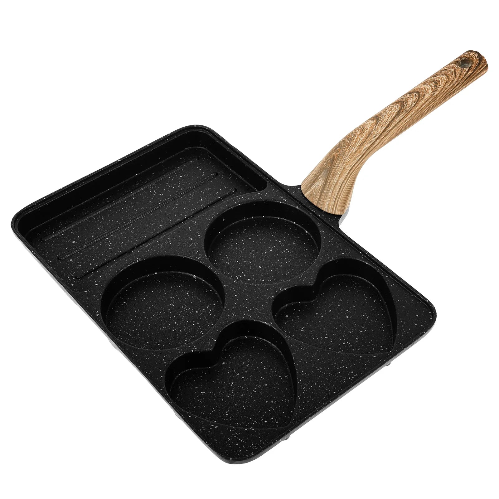 5in1 Frying Pan Multifunctional Egg Frying Pan 5Compartment Easy Cleaning Nonstick Cooking Pots for Cooking Kitchens Accessories