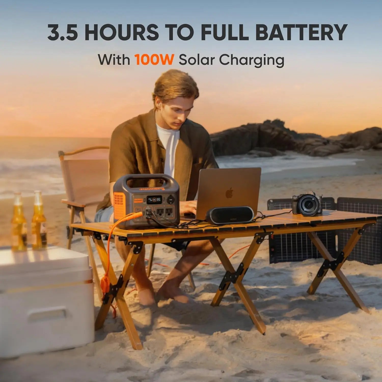 Jackery Solar Generator 300 with 100W Solar Panel