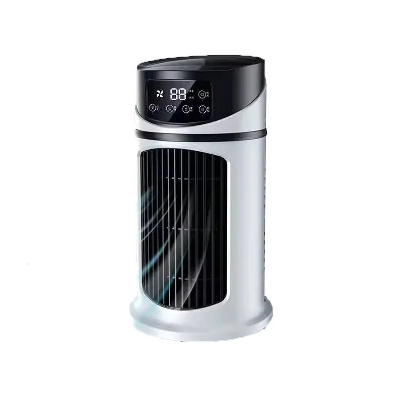 Portable USB Mist Cooling Fan – Bladeless Desktop Humidifier Fan with Timer