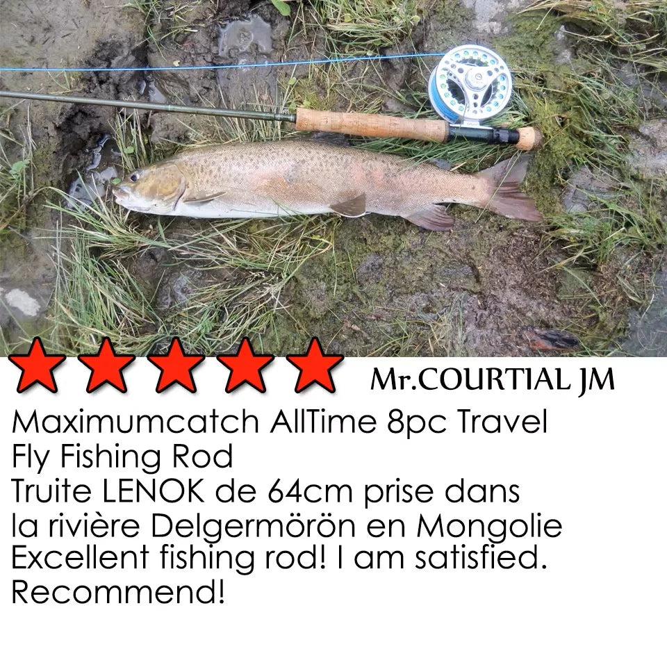 Ultra Compact Carbon Fiber Travel Fly Rod – Fast Action Freshwater Fly Fishing Pole