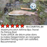 Ultra Compact Carbon Fiber Travel Fly Rod – Fast Action Freshwater Fly Fishing Pole