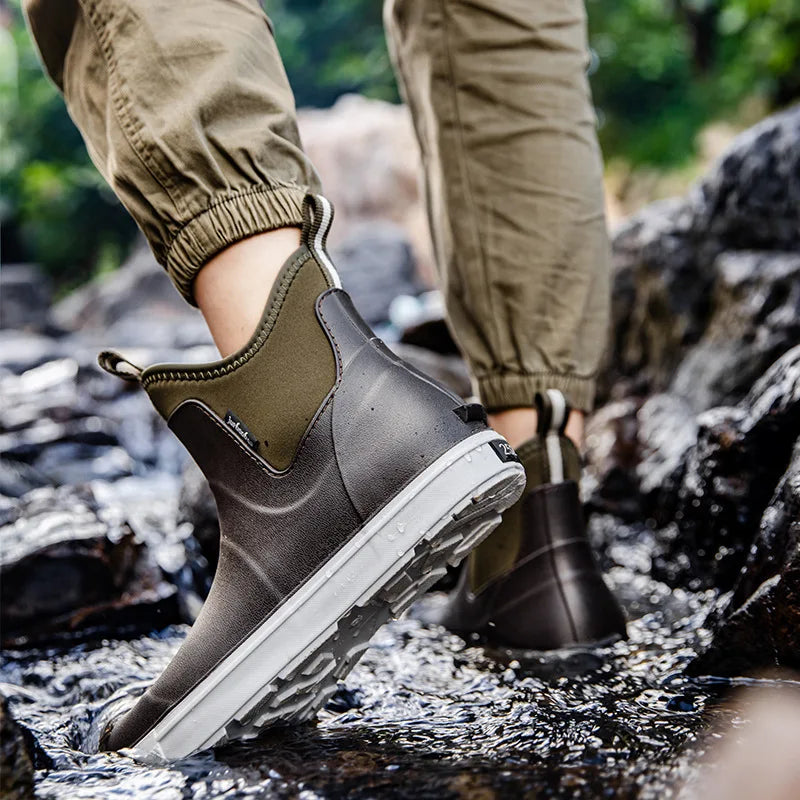 Men’s Heavy Duty Waterproof Rain Boots – Durable Outdoor Fishing & Work Boots