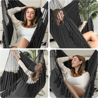 Heavy Duty Macrame Hanging Chair with Cushions