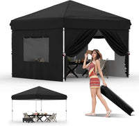 10x10 Instant Pop Up Canopy Tent with Sidewalls