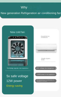 HOMEFISH Portable Air Cooler Fan – Dual Spray Ultrasonic Desktop Fan with Night Light