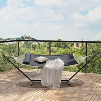 Double Hammock with Steel Stand & Quilted Pad