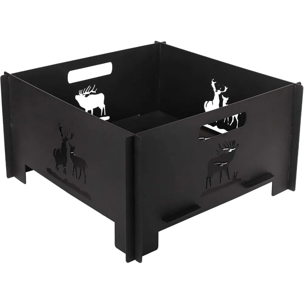 25 Inch Outdoor Fire Pit Wood Burning Campfire Pit