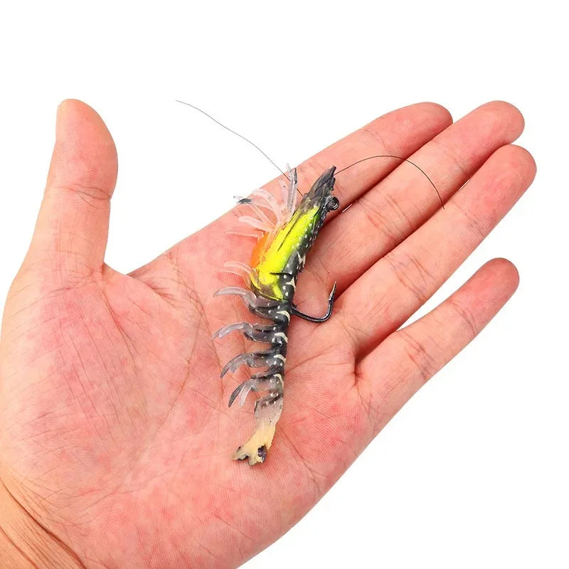 Artificial Shrimp Fishing Lure – Luminous Soft Bait for Saltwater & Freshwater Fishing
