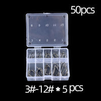 Heavy Duty Fishing Hooks Set – High Carbon Steel Barbed Hooks for Saltwater & Freshwater Fishing