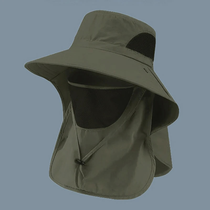 UV Protection Fishing & Hiking Hat – Outdoor Bucket Hat with Neck Flap for Men & Women