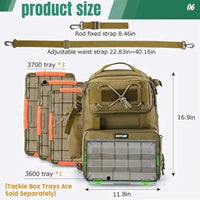Goture Outdoor Fishing Backpack Large Capacity Waterproof Tackle Bag for Hiking Camping Cycling Multifunction Fishing Tackle Bag