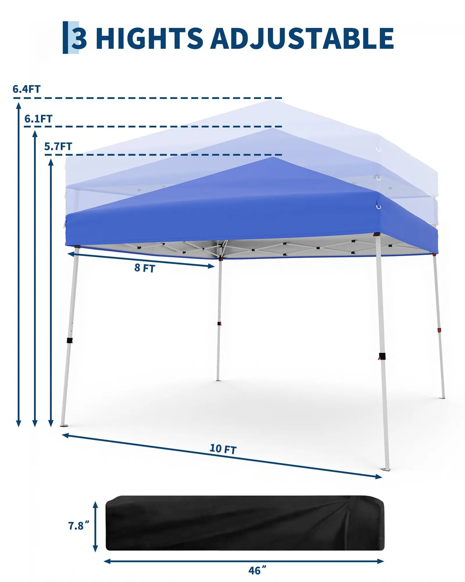 10x10 Pop Up Canopy Tent Waterproof Outdoor Shelter