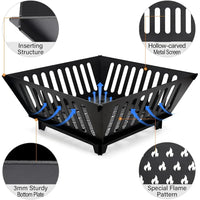 25 Inch Outdoor Fire Pit Wood Burning Campfire Pit