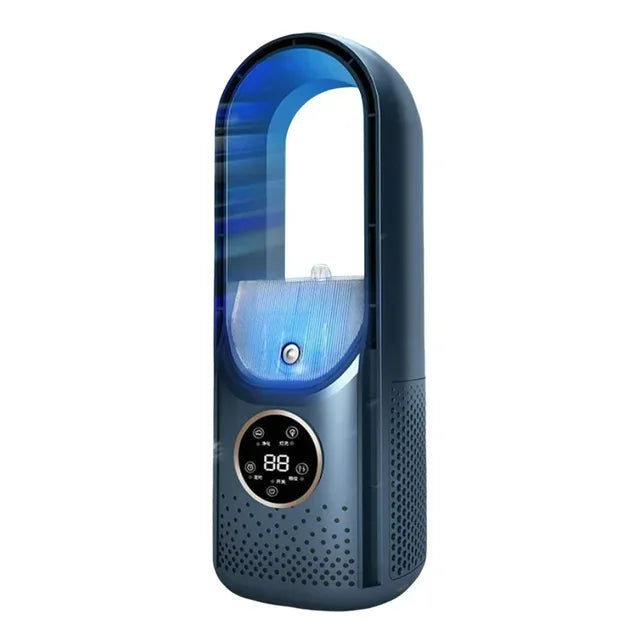 Portable Mini Air Cooler Fan – USB Bladeless Cooling Fan with 6 Speeds & Timer