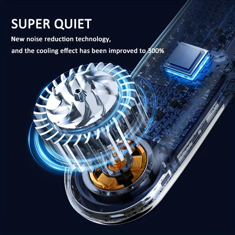 Wearable Neck Fan with LED Display – 360° Portable Cooling Fan, 5 Speeds & Low Noise Design