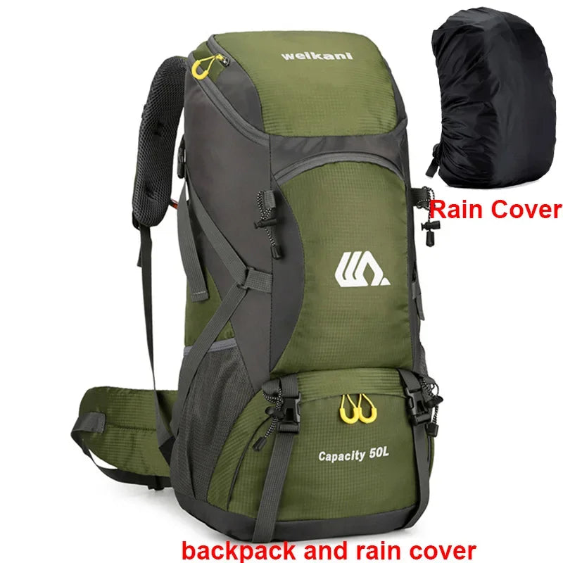 50L Travel Backpack for Hiking & Camping – Waterproof Rucksack