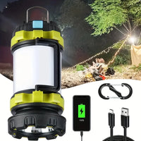1000LM Rechargeable LED Camping Light - 6 Modes Power Bank