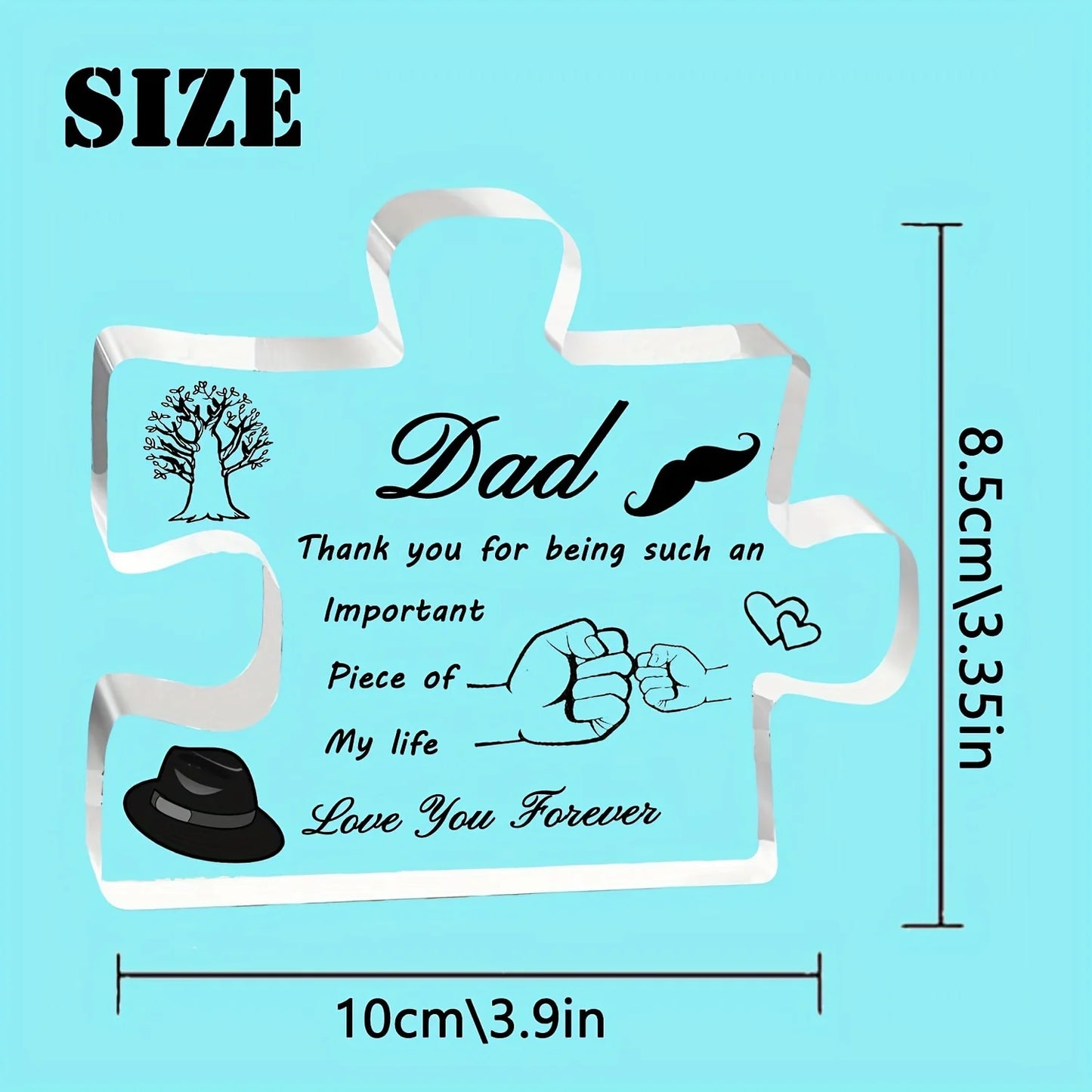 Dad Gifts - Acrylic Block Puzzle Decoration