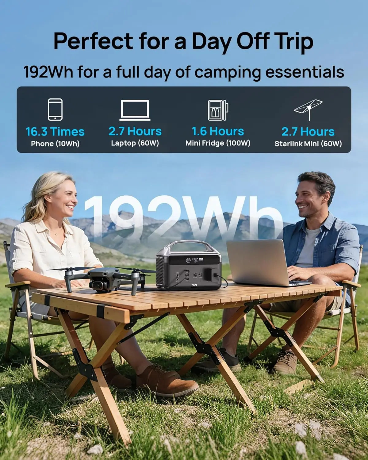 60000mAh Portable Power Station 300W Solar Generator