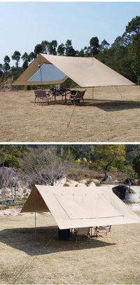Car Tarp with Mesh Skylight Tent Camping SUV Car Awning Shelter Portable Canopy Waterproof Outdoor Shade Tourism Sun Shelter