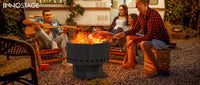 25 Inch Outdoor Fire Pit Wood Burning Campfire Pit