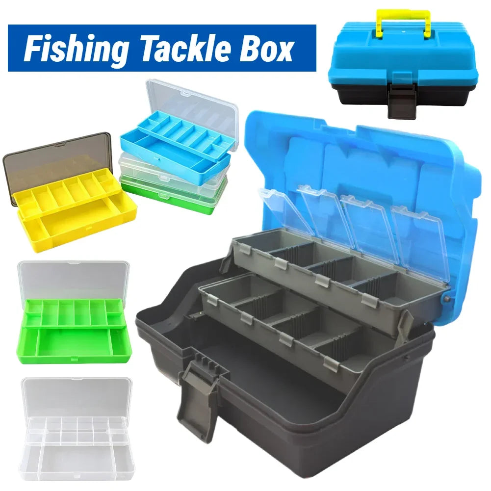 3-Layer Fishing Tackle Box – Portable Folding Lure & Hook Storage Organizer