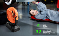 20000mAh Rechargeable Camping Fan – 8-Speed Portable Tent Fan with LED Lantern, Remote & Hook