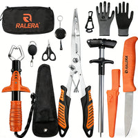 Fishing Tool Kit – Heavy Duty Fish Gripper, Pliers, Hook Remover & Knife Set for Fishing Tackle