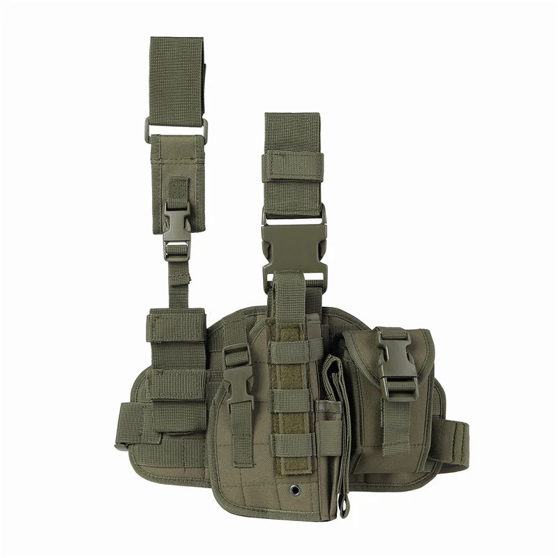 Tactical Leg Gun Holster with Phone Pocket for Hunting Gear