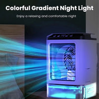 HOMEFISH Portable Air Cooler Fan – Dual Spray Ultrasonic Desktop Fan with Night Light