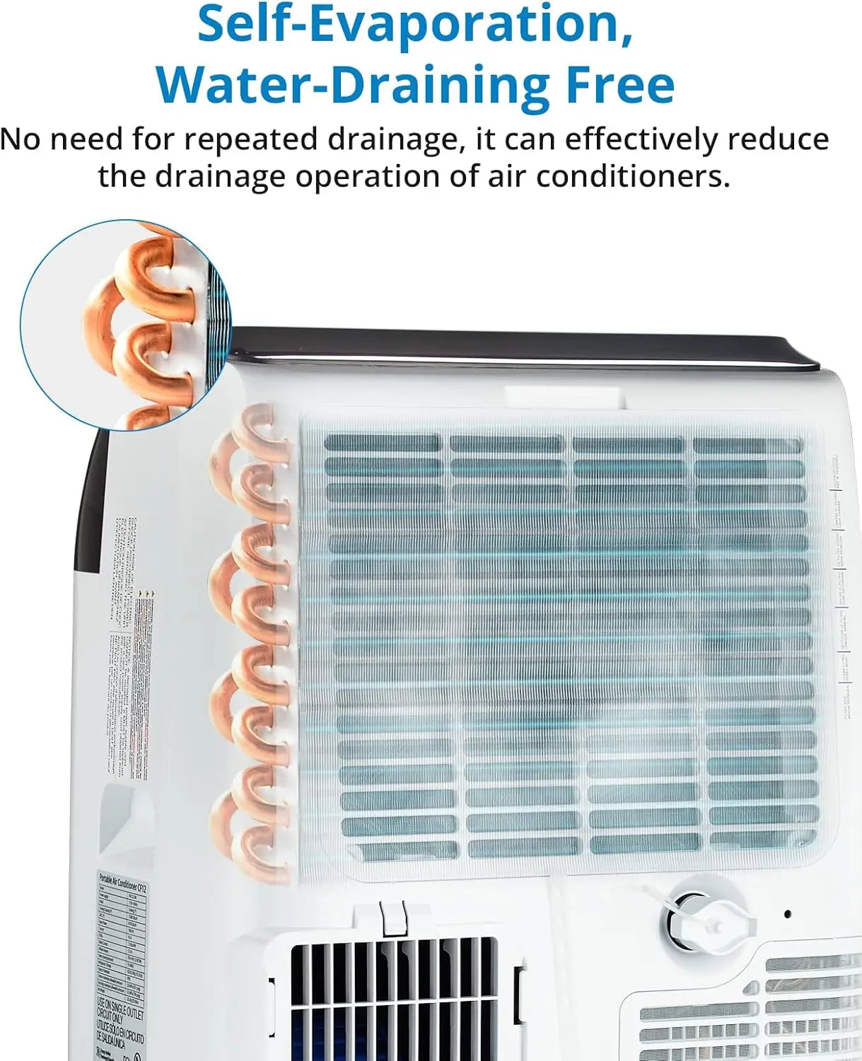 14,000 BTU Portable Air Conditioner – 3-in-1 Cooling AC with Fan, Dehumidifier & Remote