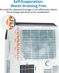 14,000 BTU Portable Air Conditioner – 3-in-1 Cooling AC with Fan, Dehumidifier & Remote