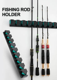 Wall Mounted Fishing Rod Holder Rack – Vertical & Horizontal Storage for Up to 9 Rods