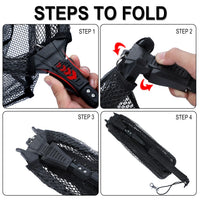 Sougayilang Fishing Tool Net Fishing tackle 70cm 95cm 115cm Portable Retractable Folding Fishing Net for Bass Carp Trout Fishing