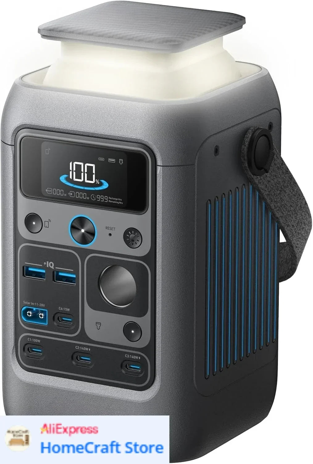 C300 300W Portable Power Station (288Wh) – LiFePO4 Solar Generator for Camping & Backup Power