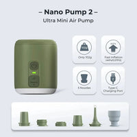 WESTTUNE Tiny Air Pump with Camping Lantern – 4.5kPa Inflator | Field to Peak.