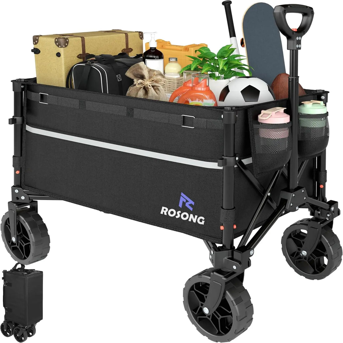 Heavy Duty Foldable Wagon Cart with Wheels
