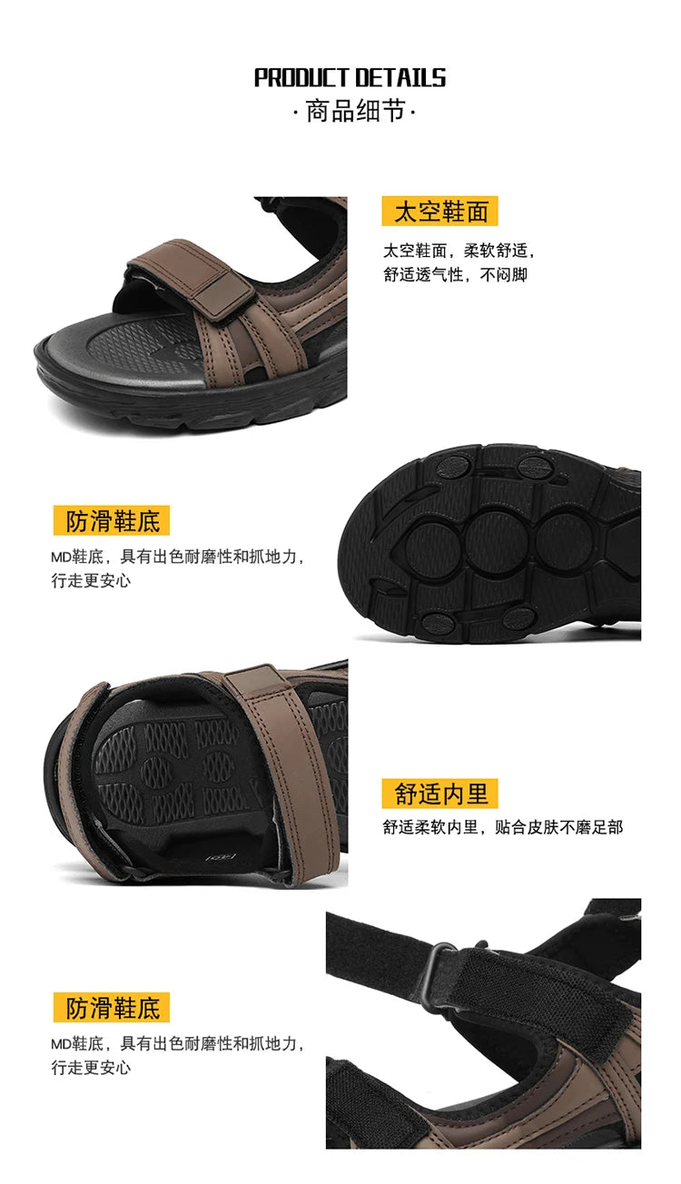 Men's Waterproof Hiking Sandals Outdoor Beach Sandals