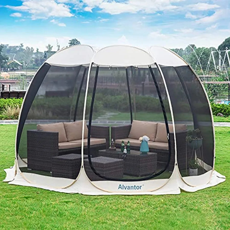 Pop Up Screen House Gazebo – Instant Mosquito Net Shelter, UV Protection Portable Canopy Tent for Patio & Backyard