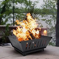 25 Inch Outdoor Fire Pit Wood Burning Campfire Pit