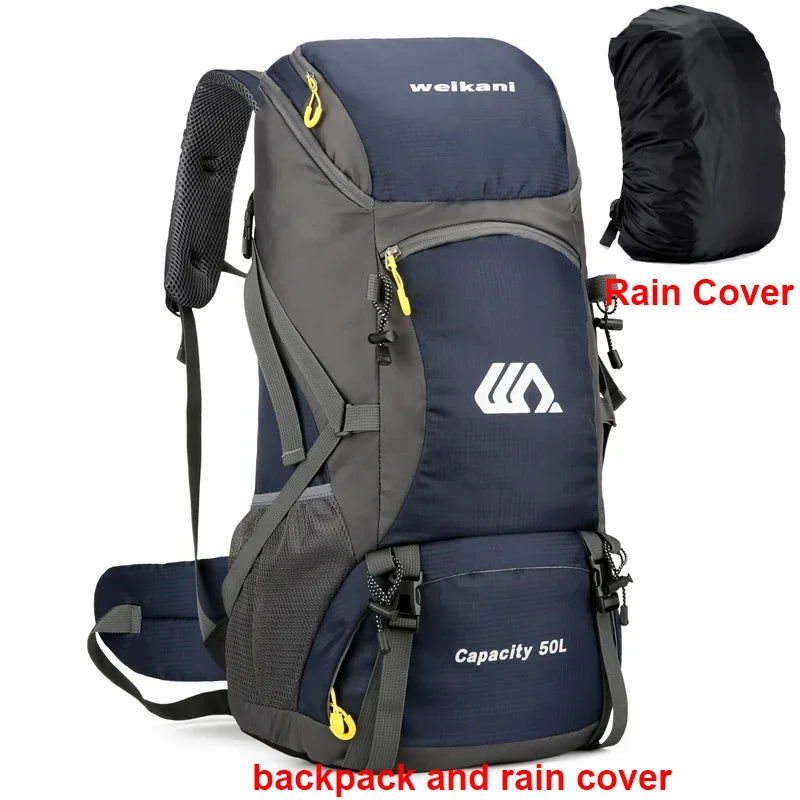 50L Travel Backpack for Hiking & Camping – Waterproof Rucksack