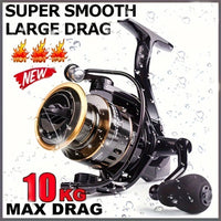 HE6000-7000 Spinning Wheel Fishing Reel – 5.2:1 Ratio 10KG Resistance | Field to Peak.