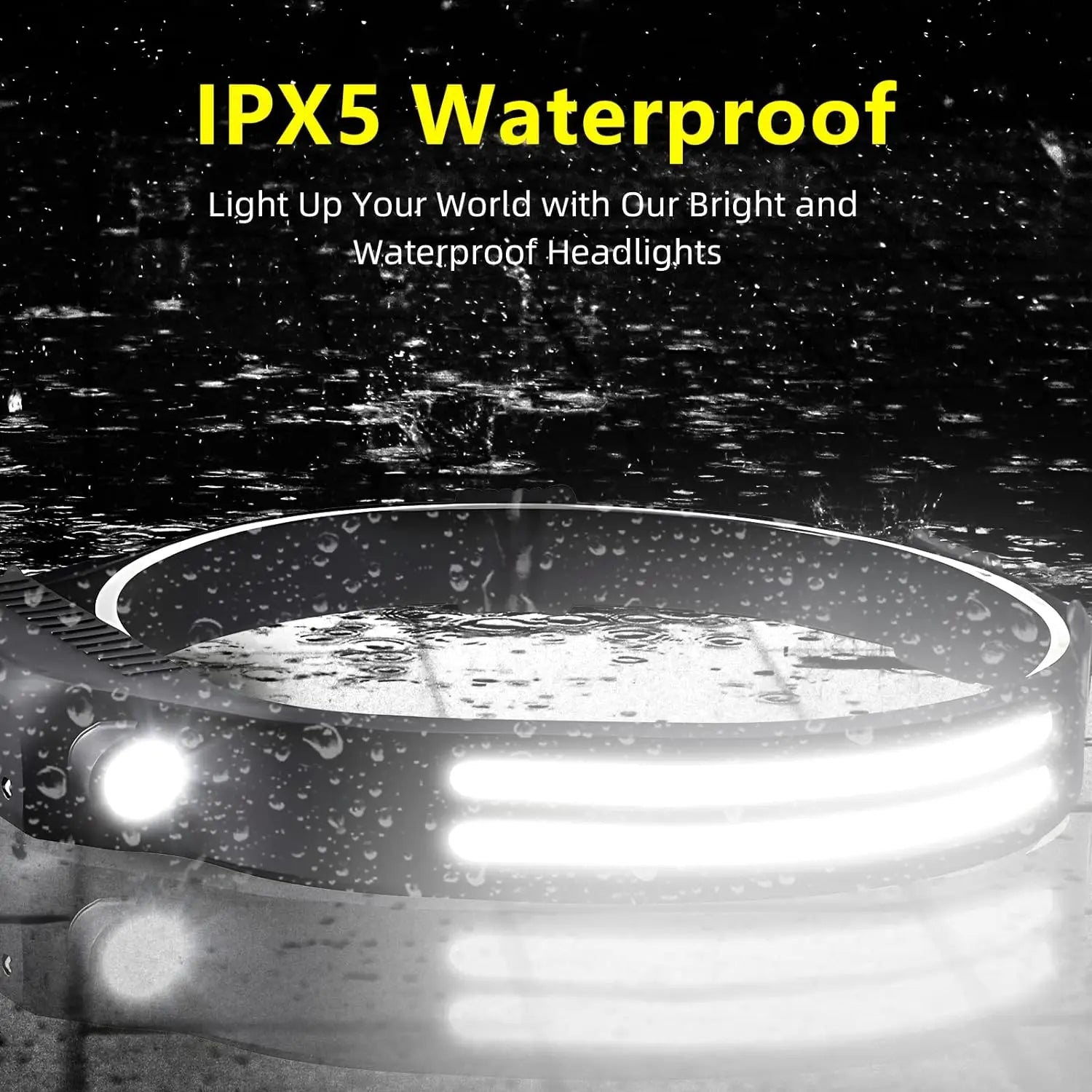 USB Rechargeable COB LED Headlamp – Waterproof Sensor Headlight for Camping & Fishing