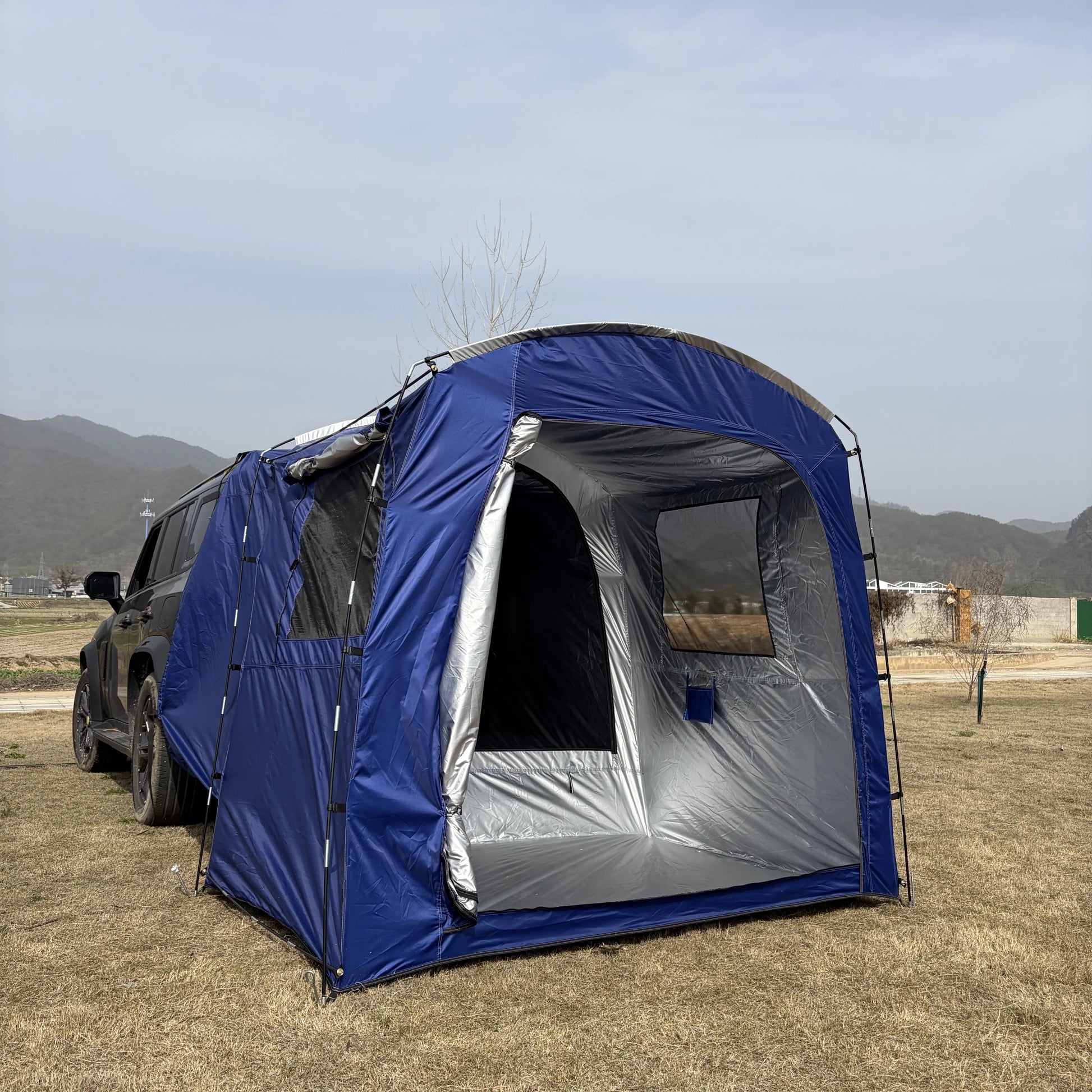 Car Rear Rest Tent Christmas Long-distance Driving 2/3 Person Car Tent, SUV Tailgate Tent, Car Hatchback Tent with Screen Window