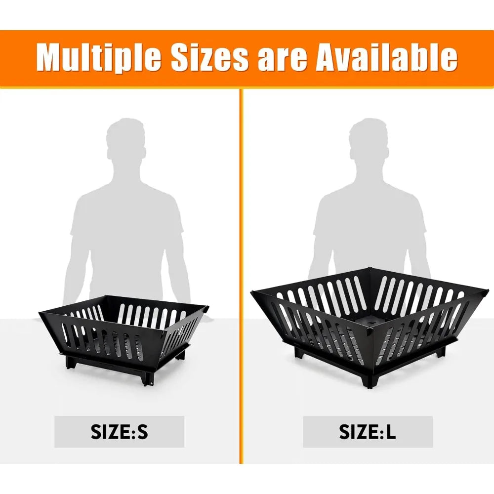 25 Inch Outdoor Fire Pit Wood Burning Campfire Pit