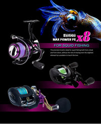 Heavy Duty X8 Braided Fishing Line – PE Multifilament Fishing Thread for Squid & Saltwater Fishing